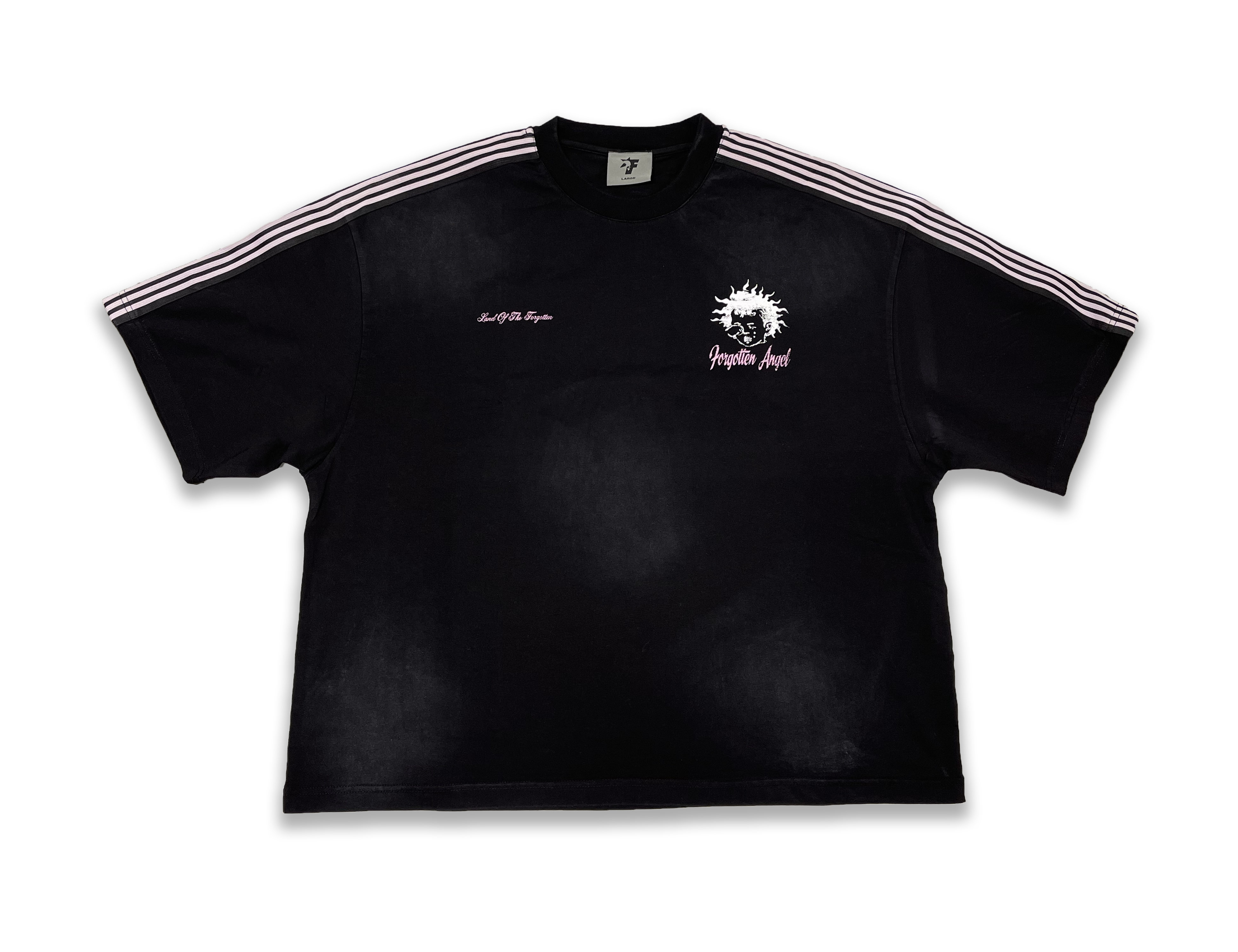 【FOGDAWN】ANGEL OFF-SHOULDER T-SHIRT Angel City FC Unisex Off-White Old English Relaxed Fit Long