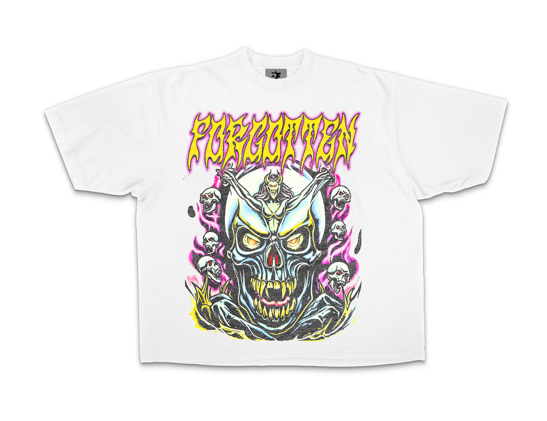 Hell Raiser Drop Shoulder Tee (White)