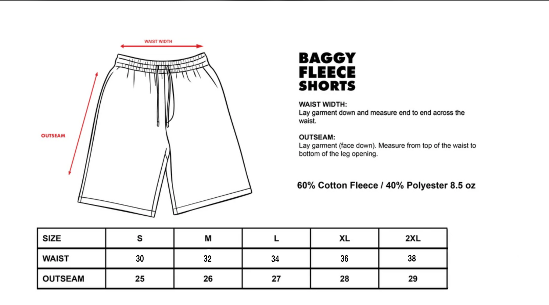 See No Evil Baggy Fleece Shorts