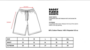 See No Evil Baggy Fleece Shorts