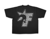 F.A Glitter Drop Shoulder Tee (Black)