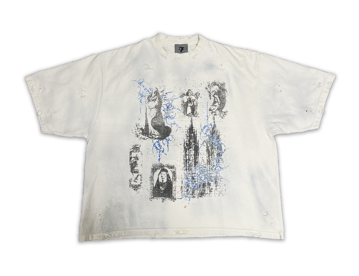 Faded Prayer Drop Shoulder Tee