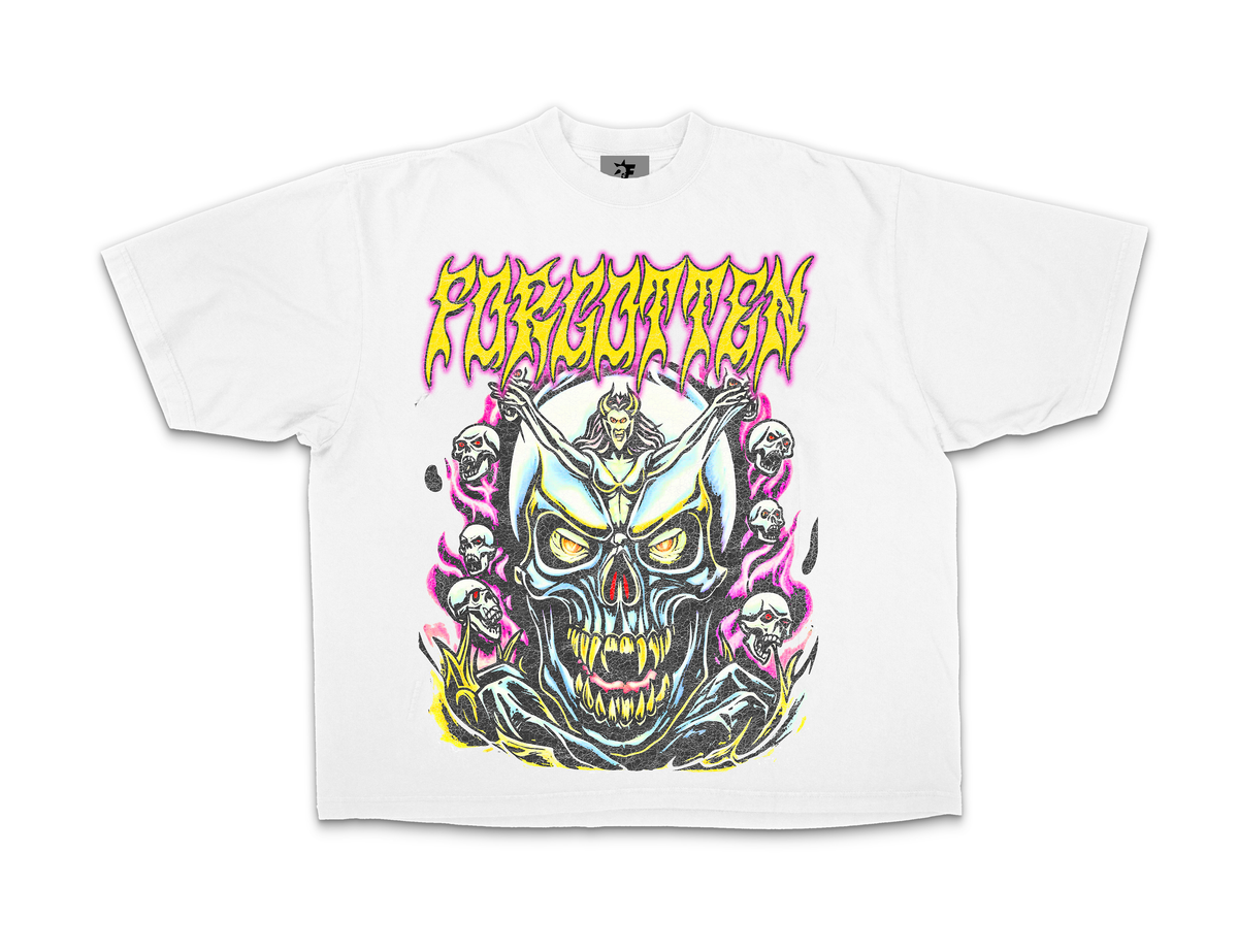 Hell Raiser Drop Shoulder Tee (White)