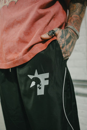 F Skull Baggy Nylon Sweatpants