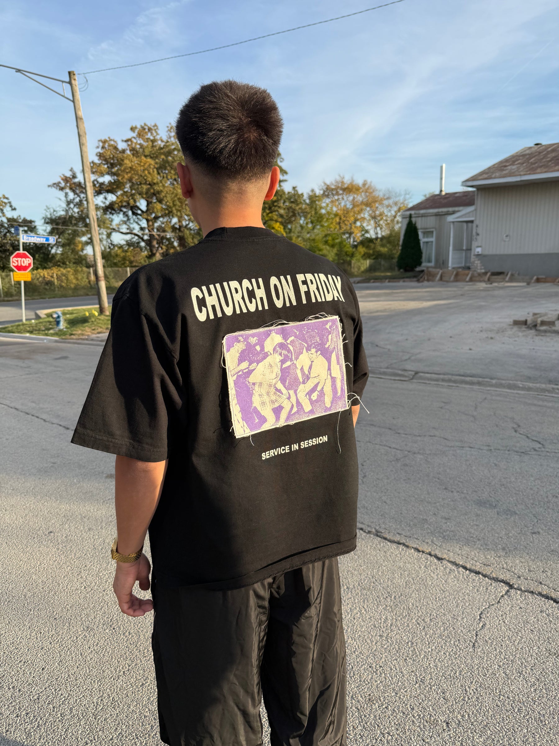 Service in Session Drop Shoulder Tee