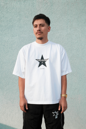 C.O.F Star Drop Shoulder Tee